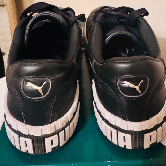 Puma Cali Bold Black Metallic Gold Women's Sneakers, Logo, Casual Shoes, Size 8 - Picture 10 of 12